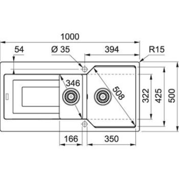 Franke Urban Ubg 651-100 Nero 1.5 Gözlü Granit Mutfak Evyesi - Görsel 2