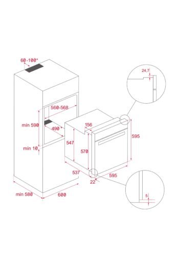 Teka HLB 8400 BK HydroClean PRO Multifonksiyonel Siyah Fırın - Görsel 3