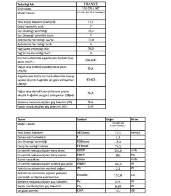 Franke Vertical Fpj 915 V Wh A 90 Cm Beyaz Davlumbaz - Görsel 4